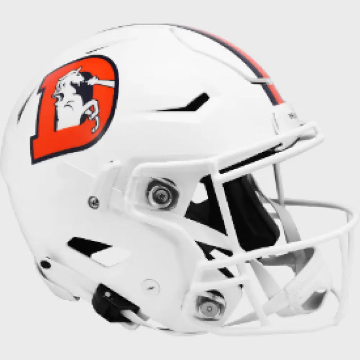 Denver Broncos Full Size Authentic SpeedFlex Football Helmet 2023 Snowcapped - NFL Helmets