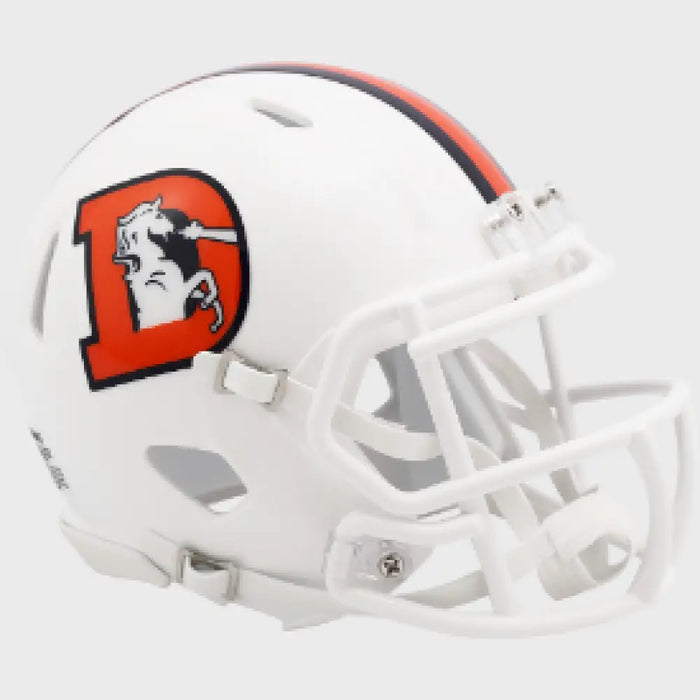 Denver Broncos NFL Mini Speed Football Helmet 2023 Snowcapped Helmets