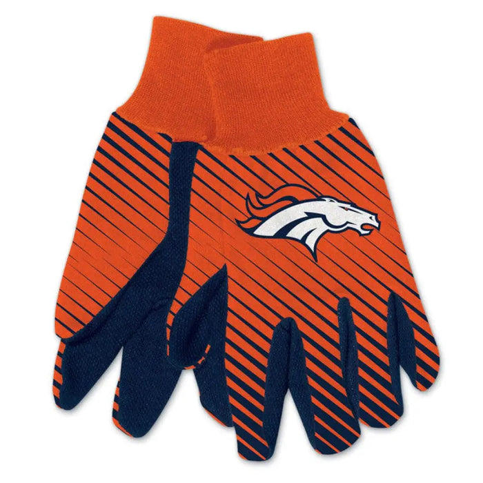 Denver Broncos Two Tone Adult Size Gloves Gloves