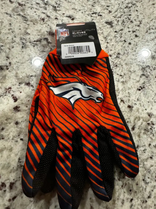 Denver Broncos Two Tone Adult Size Gloves Gloves