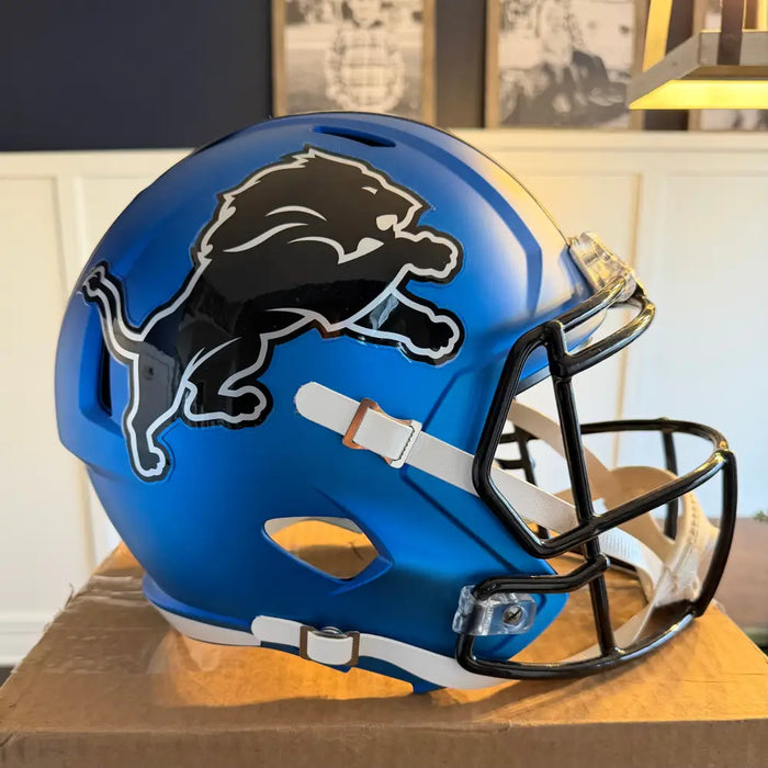 Detroit Lions Full Size Speed Replica Football Helmet 2024 On-Field Alternate - NFL Helmets