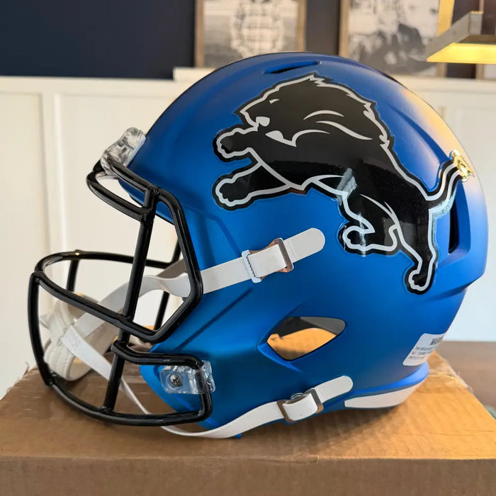 Detroit Lions Full Size Speed Replica Football Helmet 2024 On-Field Alternate - NFL Helmets