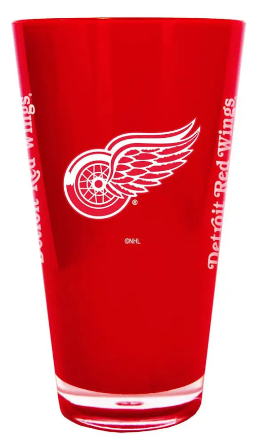 Detroit Red Wings Glass 20oz Pint Plastic Insulated Sports Collectibles