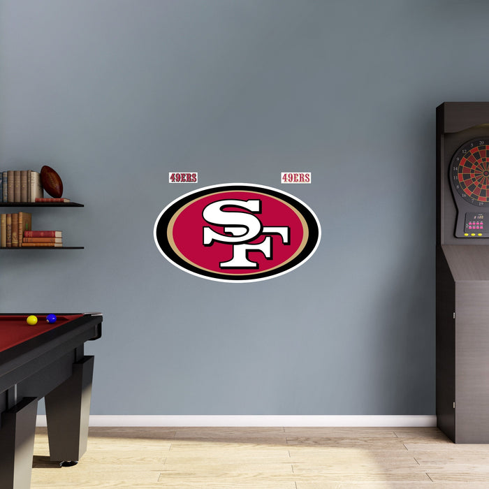 San Francisco 49ers - RealBig Logo Collection - Official NFL - Reusable Vinyl Wall Decals