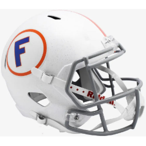 Florida Gators Full Size Speed Replica Throwback Football Helmet White w/Gray Mask- NCAA Helmets