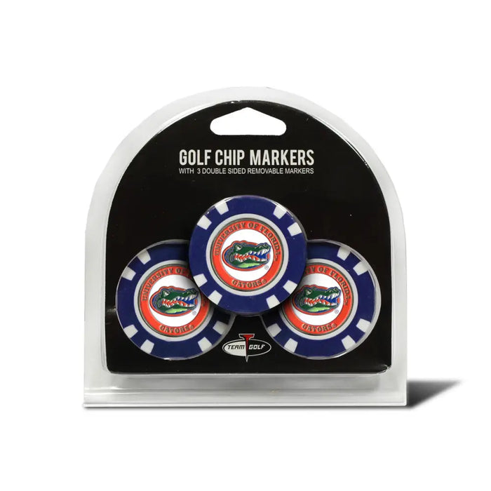 Florida Gators Golf Chip with Marker 3 Pack Golf Ball Markers