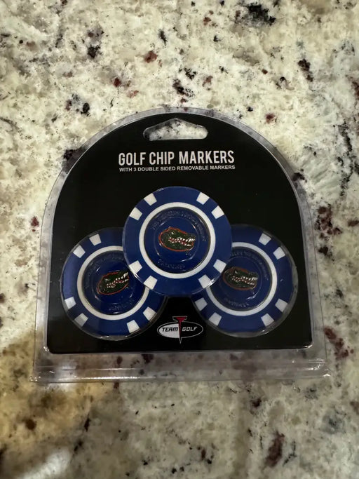 Florida Gators Golf Chip with Marker 3 Pack Golf Ball Markers