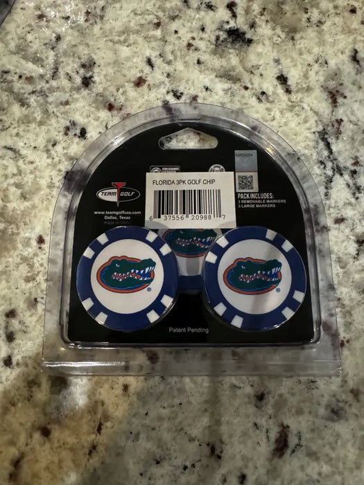 Florida Gators Golf Chip with Marker 3 Pack Golf Ball Markers