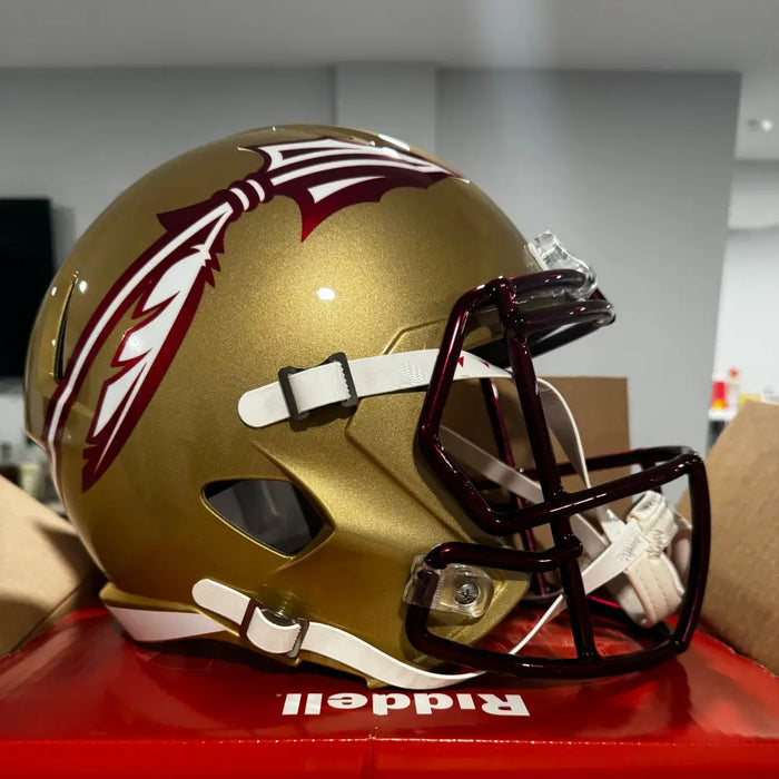 Florida State Seminoles Full Size Speed Replica Football Helmet Metallic Paint - NCAA Helmets