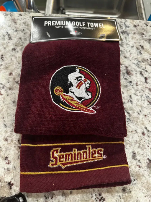 Florida State Seminoles Golf Towel 16x22 Embroidered Golf Towel
