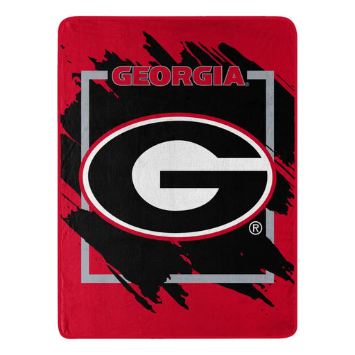 Georgia Bulldogs Blanket 46x60 Micro Raschel Dimensional Design Rolled Blanket