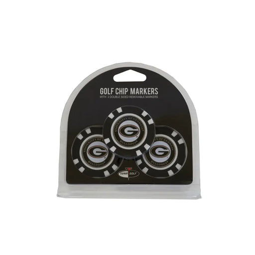 Georgia Bulldogs Golf Chip with Marker 3 Pack Golf Ball Markers