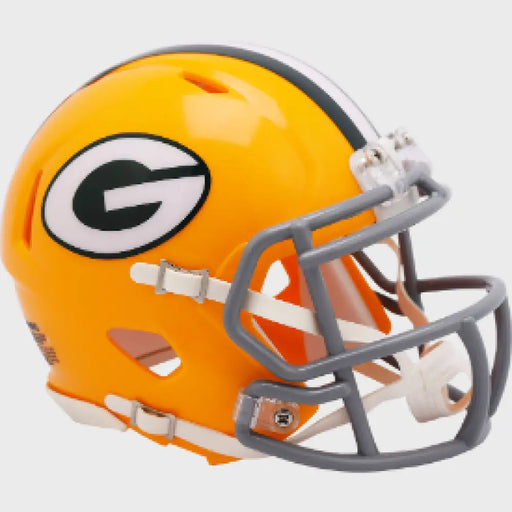 Green Bay Packers 1961 to 1979 Riddell Mini Speed Throwback Helmet - NFL Helmets