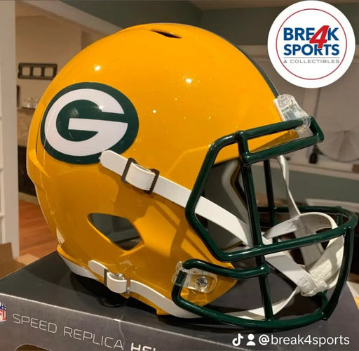 Green Bay Packers Full Size Speed Replica Football Helmet - NFL Helmets