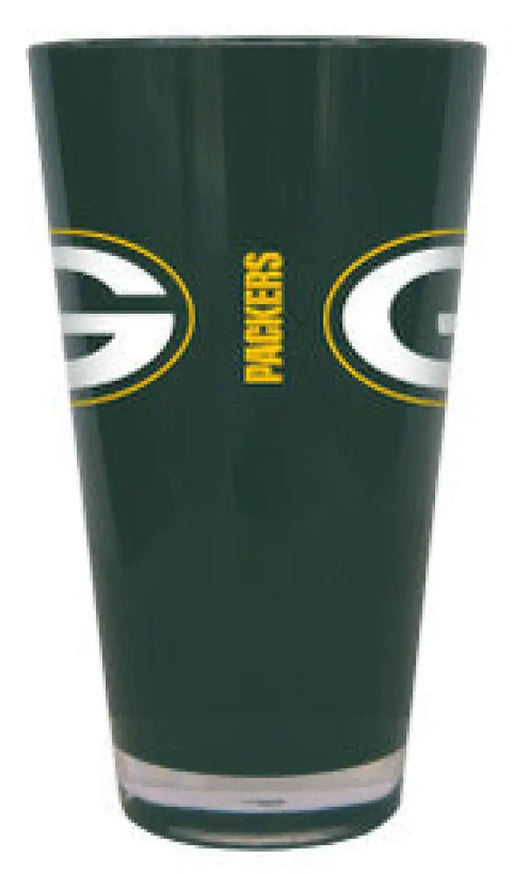 Green Bay Packers Glass 20oz Pint Plastic Insulated CO Pint Cup