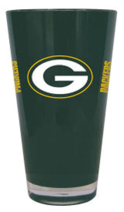 Green Bay Packers Glass 20oz Pint Plastic Insulated CO Pint Cup