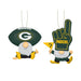 Green Bay Packers Ornament Gnome Fan 2 Pack Ornaments