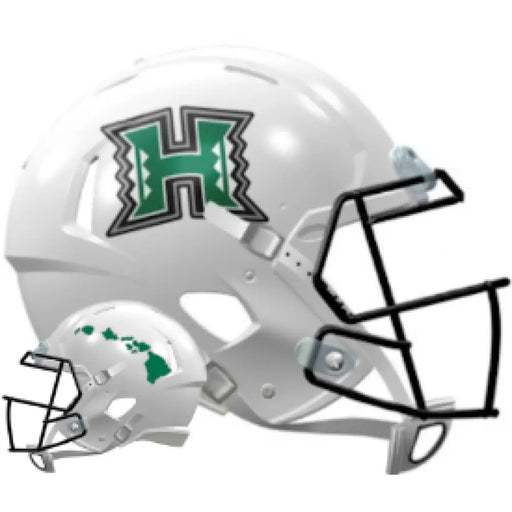 Hawaii Warriors NCAA Mini Speed Football Helmet White - NCAA. Helmets