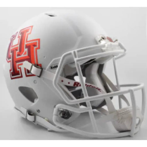 Houston Cougars Full Size Authentic Speed Football Helmet Matte White - NCAA Helmets