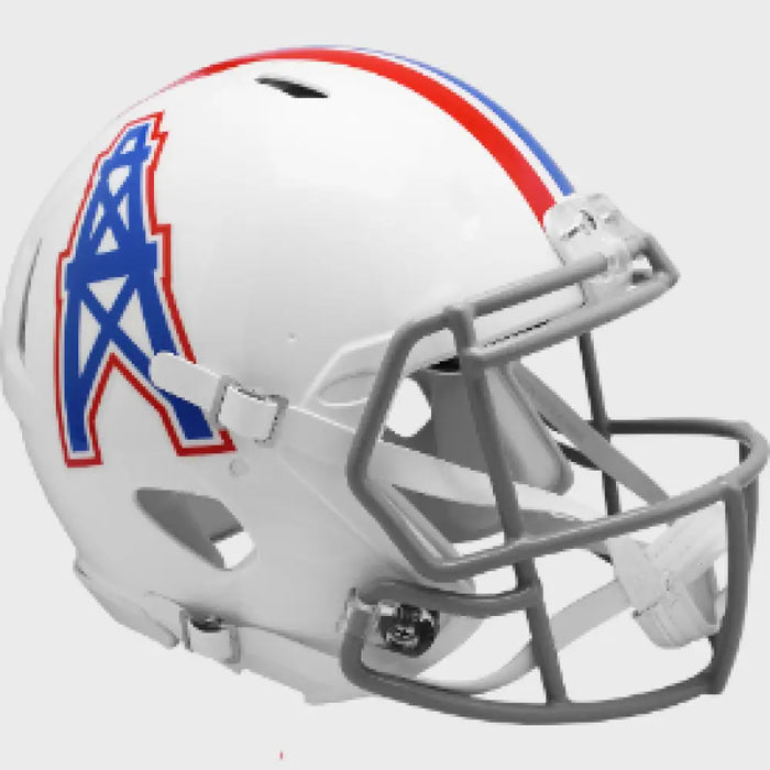 Houston Oilers Full Size Authentic 1975 to 1980 Speed Throwback Football Helmet - NFL Helmets