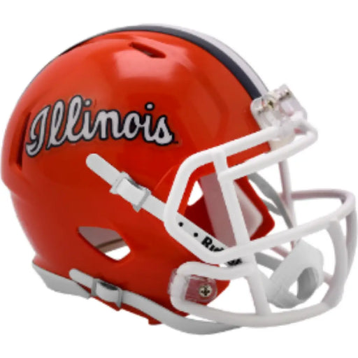 Illinois Fighting Illini NCAA Mini Speed Football Helmet Script - NCAA Helmets
