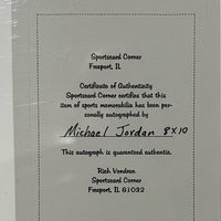 Michael Jordan signed 8x10 photo with certificate of authenticity