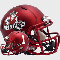 New Mexico State Aggies NCAA Mini Speed Football Helmet Anodized Maroon - NCAA