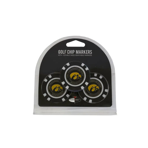 Iowa Hawkeyes Golf Chip with Marker 3 Pack Golf Ball Markers