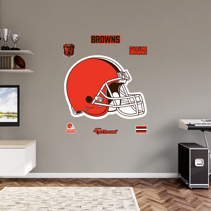 Cleveland Browns - RealBig Logo Collection - Official NFL - Reusable Vinyl Wall Decals