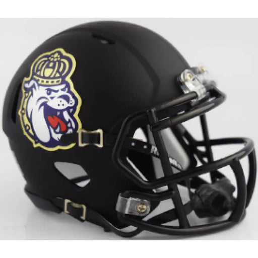 James Madison Dukes NCAA Mini Speed Football Helmet Matte Black NCAA Helmets