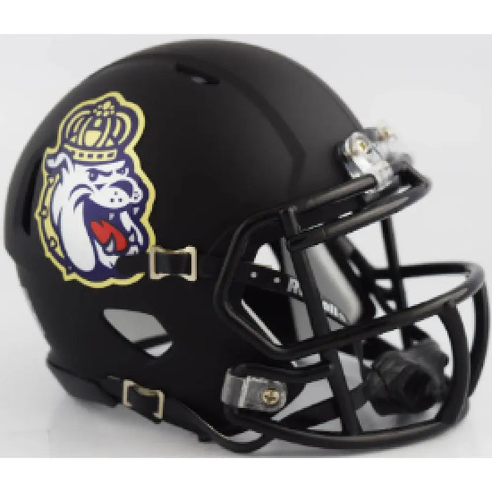 James Madison Dukes NCAA Mini Speed Football Helmet Matte Black NCAA Helmets