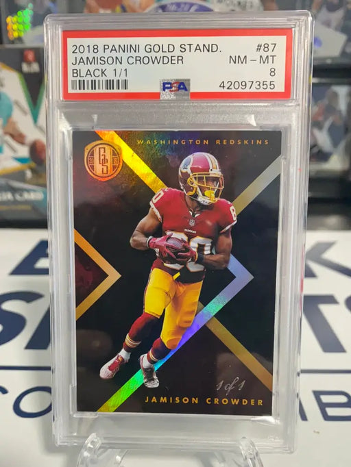 Jamison Crowder 1 of 1 PSA 8 - 2018 Gold Standard Black