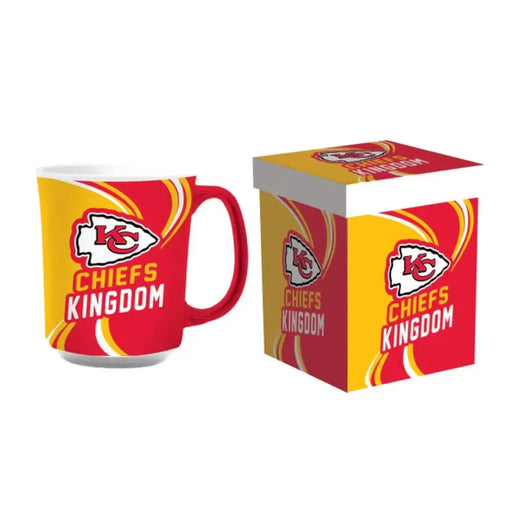 Kansas City Chiefs Coffee Mug 14oz Ceramic with Matching Box Coffee Mug