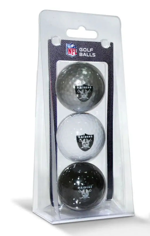 Las Vegas Raiders 3 Pack of Golf Balls Golf Balls