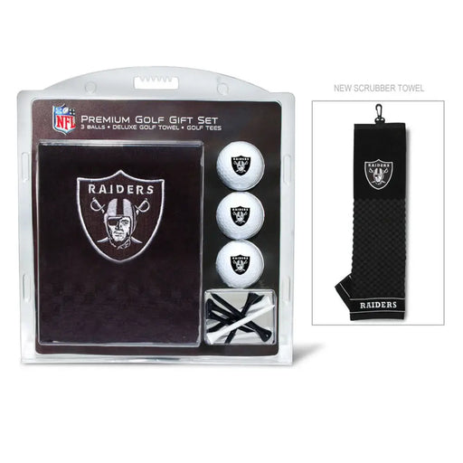 Las Vegas Raiders Golf Gift Set with Embroidered Towel Golf Gift Set