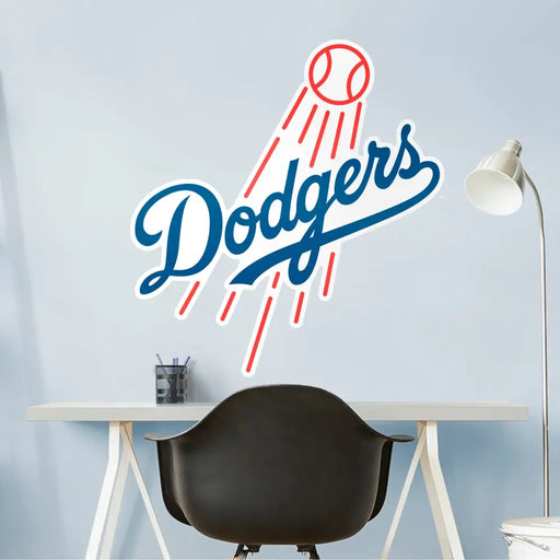 Los Angeles Dodgers - RealBig Logo Collection - Official MLB - Reusable Vinyl Wall Decals LARGE (39’’W x 41’’H) Vinyl