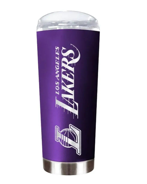 Los Angeles Lakers 18 oz. Roadie Script Travel Tumbler Drinkware - Travel Mugs