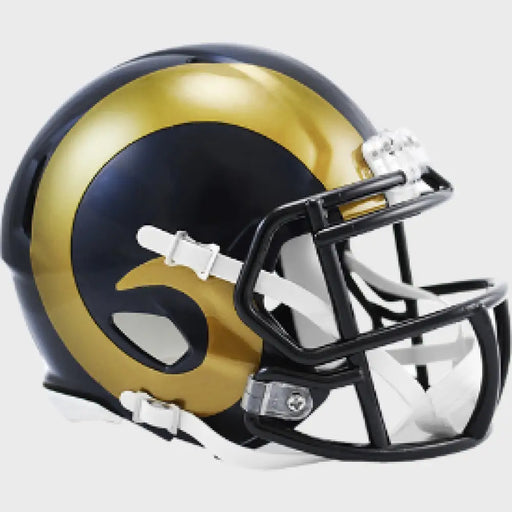 Los Angeles Rams 2000 to 2016 Riddell Mini Speed Throwback Helmet - NFL Helmets