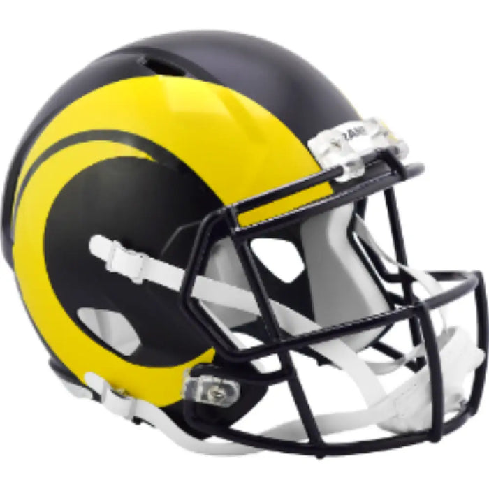 Los Angeles Rams Full Size Speed Replica Football Helmet 2025 Rivalries - NFL Helmets