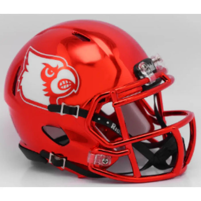 Louisville Cardinals NCAA Mini Chrome Speed Football Helmet Chrome - NCAA Helmets