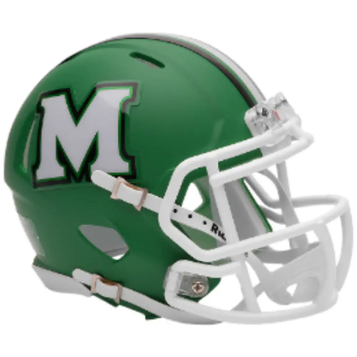 Marshall Thundering Herd NCAA Mini Speed Football Helmet Flat Green NCAA Helmets