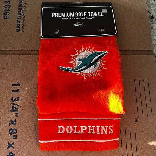 Miami Dolphins 16’’x22’’ Embroidered Golf Towel Golf Towel