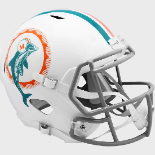 Miami Dolphins Full Size 1972 Speed Replica Throwback Helmet - NFL Helmets