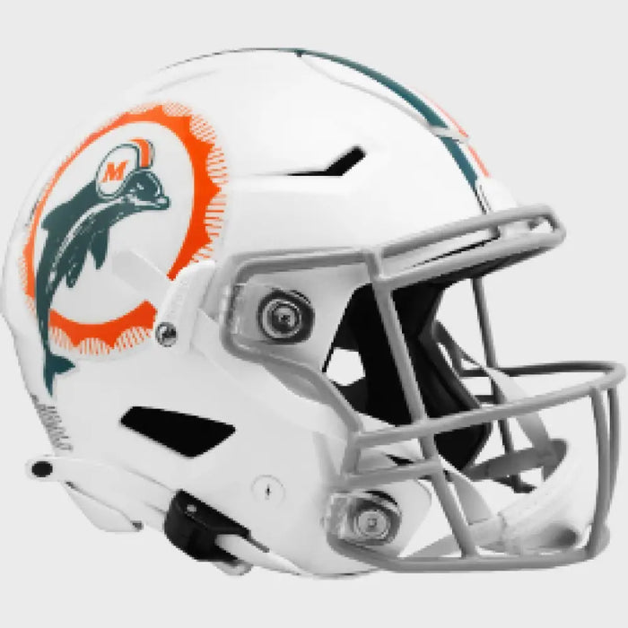 Miami Dolphins Full Size Authentic SpeedFlex Football Helmet Tribute - NFL Helmets