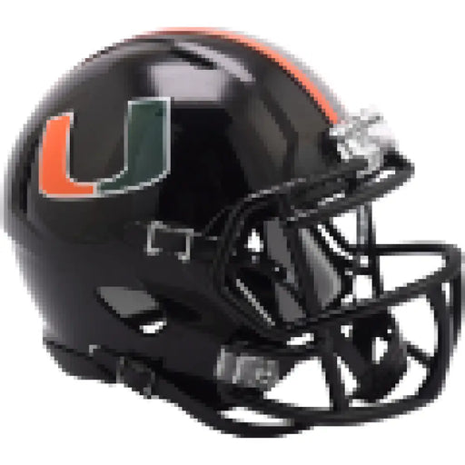 Miami Hurricanes Mini Speed Football Helmet - NCAA Helmets