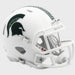 Michigan State Spartans NCAA Mini Speed Football Helmet 2023 Matte White - NCAA Helmets