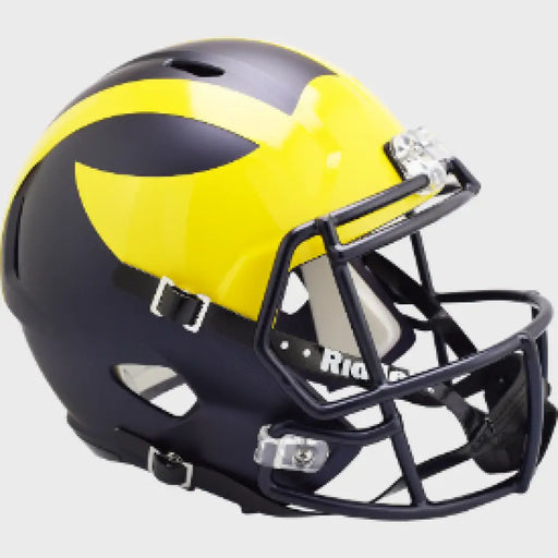 Michigan Wolverines Full Size Speed Replica Football Helmet Matte - NCAA Helmets