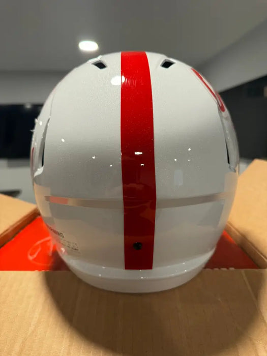 Mississippi (Ole Miss) Rebels Full Size Speed Replica Football Helmet Gloss White - NCAA Helmets
