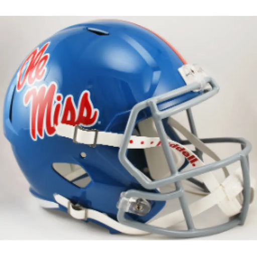 Mississippi (Ole Miss) Rebels Full Size Speed Replica Football Helmet Powder Blue - NCAA Helmets