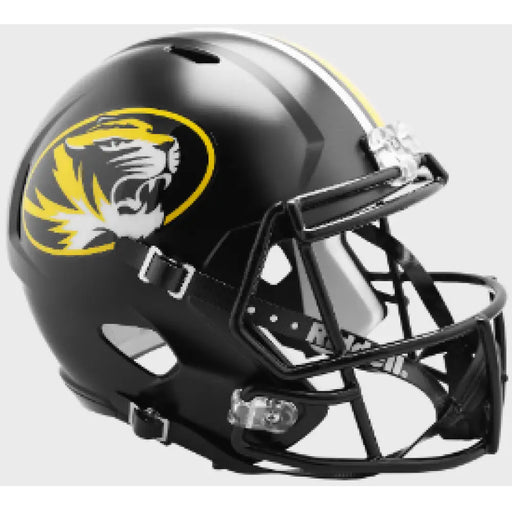 Missouri Tigers Full Size Speed Replica Football Helmet Anodized Black - NCAA Helmets